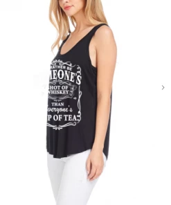 Alphabetapparel Graphic Tank & Tee Shirts Cup Of Tea Tank