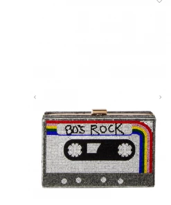 Icco Accessories Purses 80'S Rock Rhinestone Cassette Tape