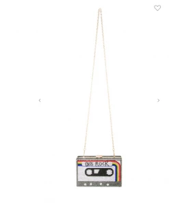 Icco Accessories Purses 80'S Rock Rhinestone Cassette Tape
