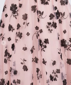 TABA Posey Tulle Mesh 3 D Skirt Pink