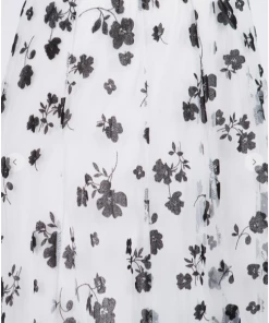 TABA Tulle & Mesh Skirts Posey Tulle Mesh 3 D Skirt Black