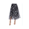 TABA Tulle & Mesh Skirts Posey Tulle Mesh 3 D Skirt Black
