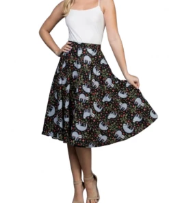 LA SOUL Mini Skirts & Mid Length Skirt Sleepy Sloth Skirt