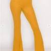 BEAR DANCE Bell Bottom Solid Pant Gold Pants & Jeans