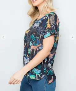 LA SOUL Zoo Party Top Short Sleeve Top