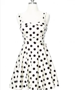 Varga Pin Up Dresses Merry Marilyn Polka Dot Dress - White