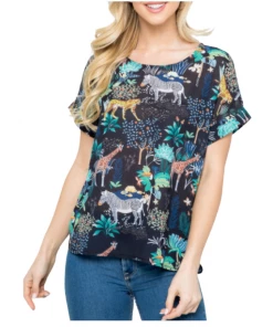 LA SOUL Zoo Party Top Short Sleeve Top