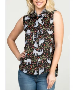 LA SOUL Sleepy Sloth Top Short Sleeve Top