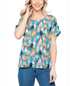 LA SOUL Dog Party Top Short Sleeve Top