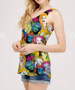 XYNC Graphic Tank & Tee Shirts Marilyn Face Tank Top