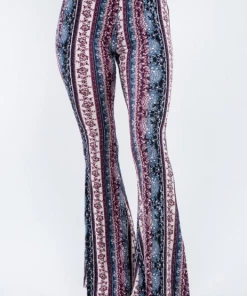 BEAR DANCE Bell Bottom Paisley Pant