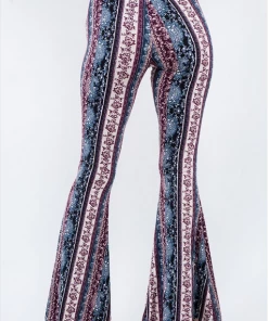 BEAR DANCE Bell Bottom Paisley Pant