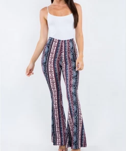 BEAR DANCE Bell Bottom Paisley Pant