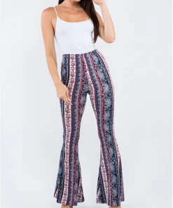 BEAR DANCE Bell Bottom Paisley Pant