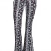 BEAR DANCE Bell Bottom Paisley Pant Navy Multi