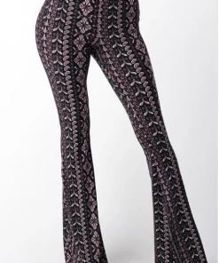 BEAR DANCE Pants & Jeans Bell Bottom Paisley Pant Purple
