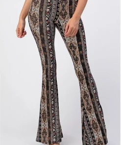 BEAR DANCE Bell Bottom Paisley Pants & Jeans