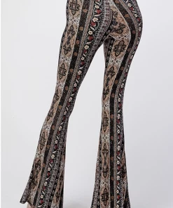BEAR DANCE Bell Bottom Paisley Pants & Jeans