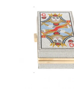 Icco Accessories Rhinestone Queen Of Hearts Clutch Purses
