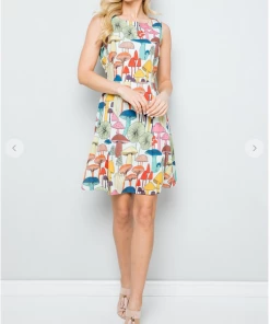 LA SOUL Printed Dresses Mushroom Must Have Dress
