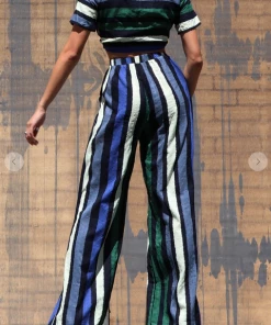 Dress Day Maxi Dresses & Jumpsuits Stripe Top Green