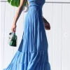 Dress Day Crazy For You Smoked Maxi Dress Blue Maxi Dresses & Jumpsuits
