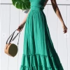 Dress Day Crazy For You Smocked Maxi Dress Medium Sea Green Maxi Dresses & Jumpsuits