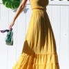 Dress Day Crazy For You Smocked Maxi Dress Yellow Maxi Dresses & Jumpsuits