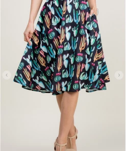 LA SOUL Mini Skirts & Mid Length Skirt Desert Rose Cactus Skirt