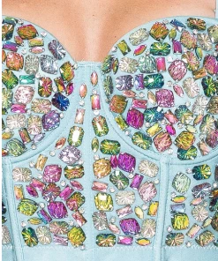 LYDIA Rhinestone Forever Jeweled Crop Corset Corsets 25 LYDIA Rhinestone Forever Jeweled Crop Corset Corsets