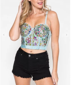 LYDIA Rhinestone Forever Jeweled Crop Corset Corsets 27 LYDIA Rhinestone Forever Jeweled Crop Corset Corsets
