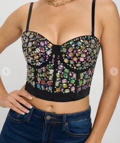 LYDIA Rhinestone Forever Jeweled Crop Corset Corsets 29 LYDIA Rhinestone Forever Jeweled Crop Corset Corsets