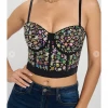 LYDIA Rhinestone Forever Jeweled Crop Corset