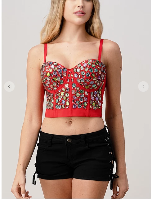 LYDIA Rhinestone Forever Jeweled Crop Corset Corsets 18 LYDIA Rhinestone Forever Jeweled Crop Corset Corsets