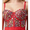 LYDIA Rhinestone Forever Jeweled Crop Corset