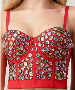 LYDIA Rhinestone Forever Jeweled Crop Corset Corsets 34 LYDIA Rhinestone Forever Jeweled Crop Corset Corsets
