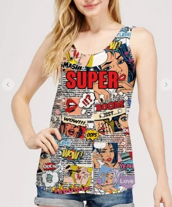 XYNC Comic Book Tank Top