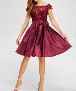 Maniju Sonya Mini Off The Shoulder Dress Thistle