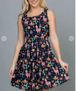 LA SOUL Printed Dresses Fiesta Llama