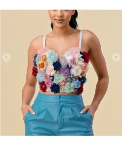 THE SANG CLOTHING Catch The Bouquet Floral Corset