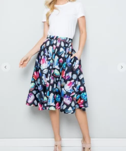 LA SOUL Mini Skirts & Mid Length Skirt Crystal Party Skirt