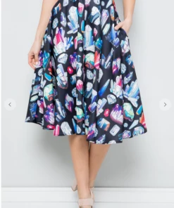 LA SOUL Mini Skirts & Mid Length Skirt Crystal Party Skirt