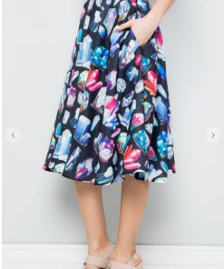 LA SOUL Mini Skirts & Mid Length Skirt Crystal Party Skirt