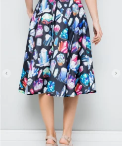 LA SOUL Mini Skirts & Mid Length Skirt Crystal Party Skirt