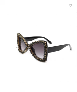 CRAMILO EYEWEAR I Am Fashion Cat Eye Rhinestone Sunglasses