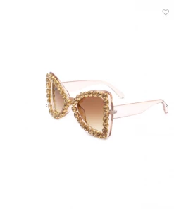 CRAMILO EYEWEAR I Am Fashion Cat Eye Rhinestone Sunglasses