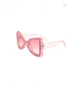 CRAMILO EYEWEAR I Am Fashion Cat Eye Rhinestone Sunglasses
