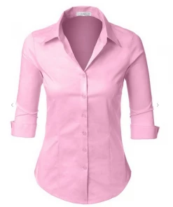 2Sable Long Sleeve Top I'm The Boss Button Down Shirt