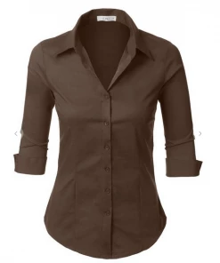 2Sable Long Sleeve Top I'm The Boss Button Down Shirt