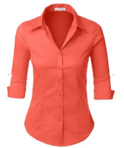 2Sable Long Sleeve Top I'm The Boss Button Down Shirt